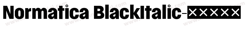 Normatica BlackItalic字体转换